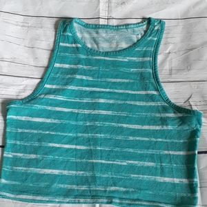 Striped crop tank
